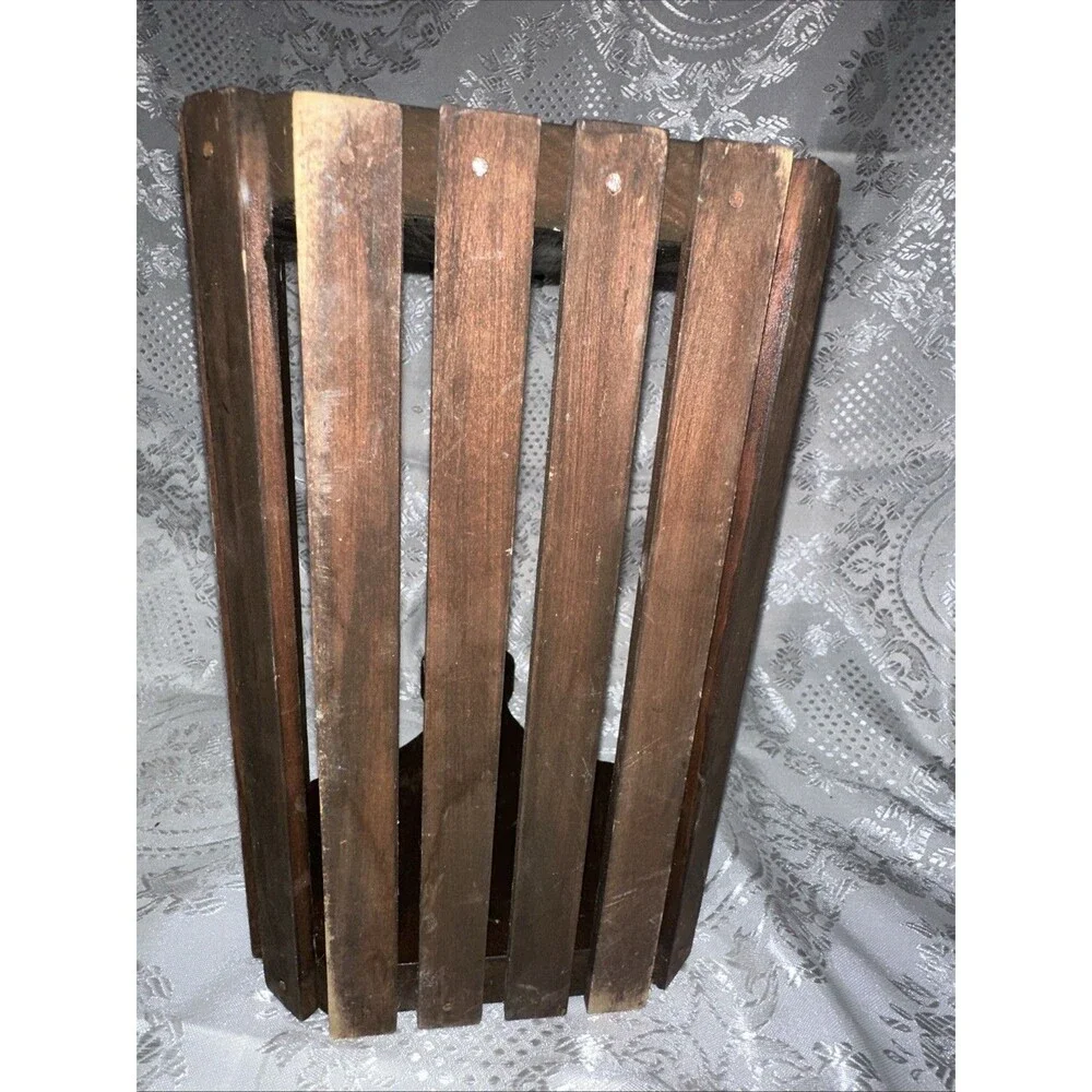 Brown Wooden Box Container with Handle For Multi Purpose